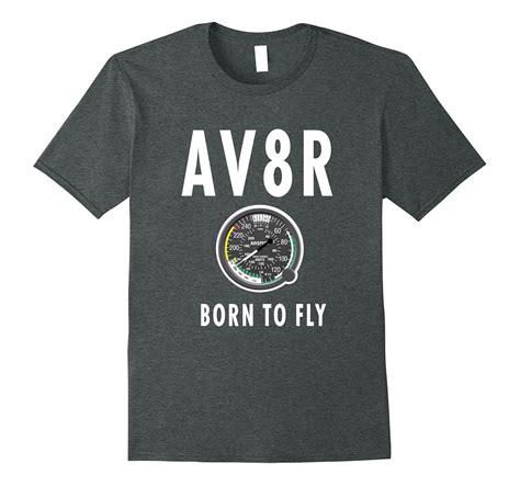 AV8R AIRPLANE SPEEDOMETER T SHIRT, BORN TO FLY, PILOT