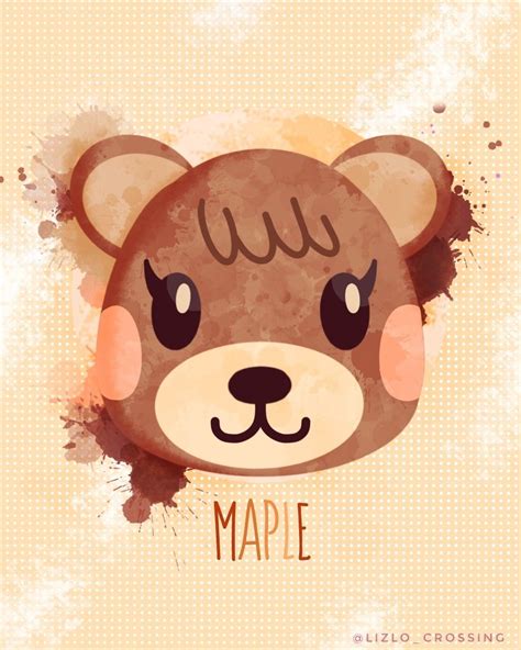 Maple Acnh | Animal crossing fan art, Bear stuffed animal, Animal crossing