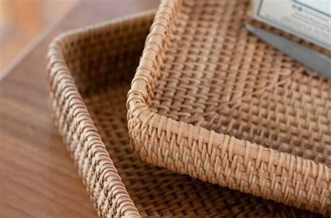 Rectangle Rattan Weave Basket Storage | The Other Aesthetic