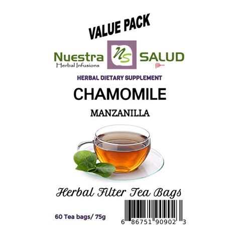 Chamomile Tea Manzanilla Filter Tea Value Pack (60 tea bags) - Walmart.com - Walmart.com