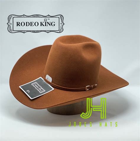 Rodeo King Felt 7X Rust 6” crown 4" 1/4 Brim | Rodeo king hats, King hat, How to clean hats