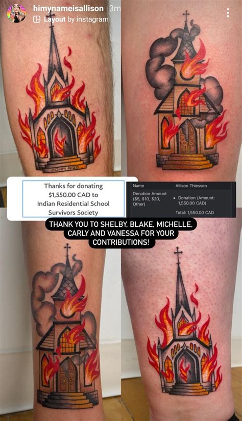 Burning Church Tattoo Flash Day! : r/SatanicTemple_Reddit