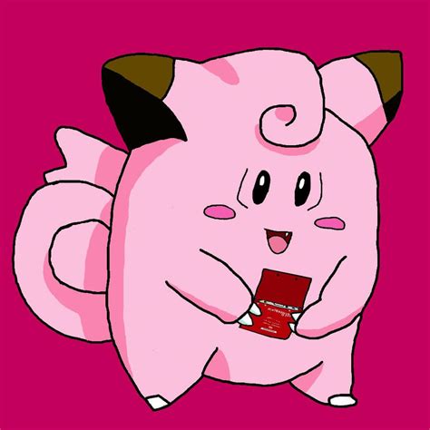 Clefairy with 3DS by LunaClefairy on DeviantArt