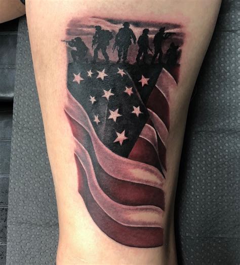 US Flag Military Tattoo - Veteran Ink