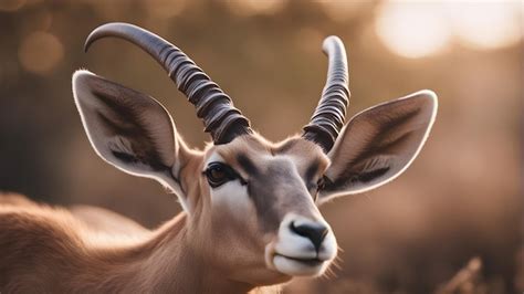 Premium AI Image | Closeup view of antelope horns