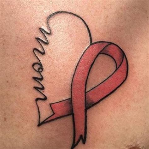 Breast Cancer Ribbon Butterfly Tattoos