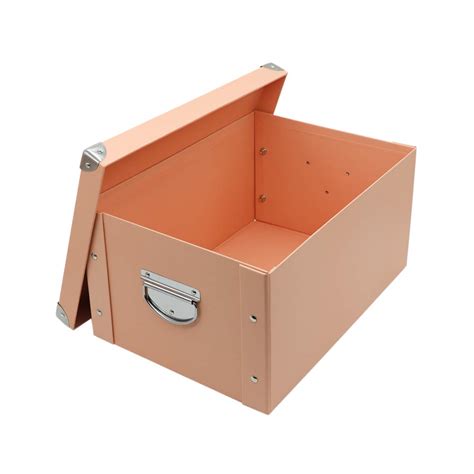 Buy GUOZI Collapsible Storage Box, Decorative Memory Box with Lid & Metal Reinforced Corners ...