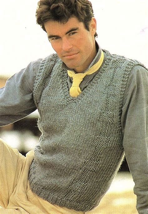 Mens Vest, Easy & Quick, Knitting Pattern. PDF Instant Download. from KrohshayAndSuch on Etsy ...