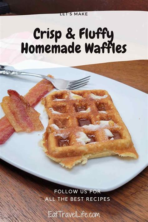 Homemade Sweet Golden Crispy Waffles Recipe - Eat Travel Life