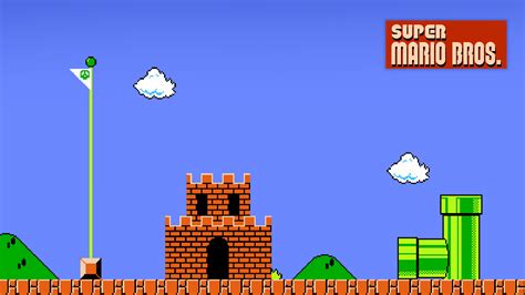 Super Mario Bros level ending - Virtual Backgrounds