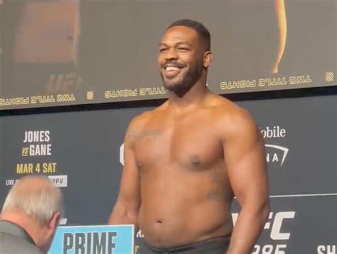 UFC 285: Watch jacked Jon Jones weigh in at 248lbs for heavyweight title bout with Gane after ...