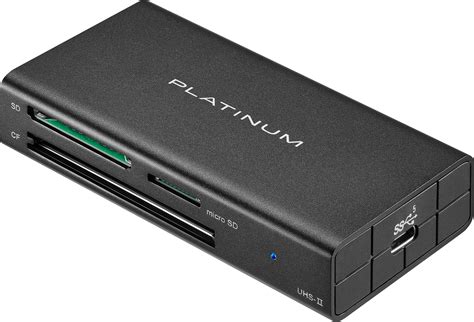 Platinum™ USB 3.2 Gen 1 SD, microSD, CF 3 Slot Memory Card Reader Black PT-CRDAC1 - Best Buy