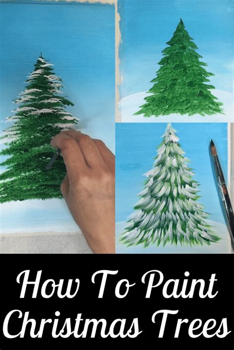 Painting Trees With A Fan Brush - Step By Step Acrylic Painting