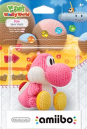 Pink Yarn Yoshi amiibo by Nintendo - Yoshi's Woolly World Series