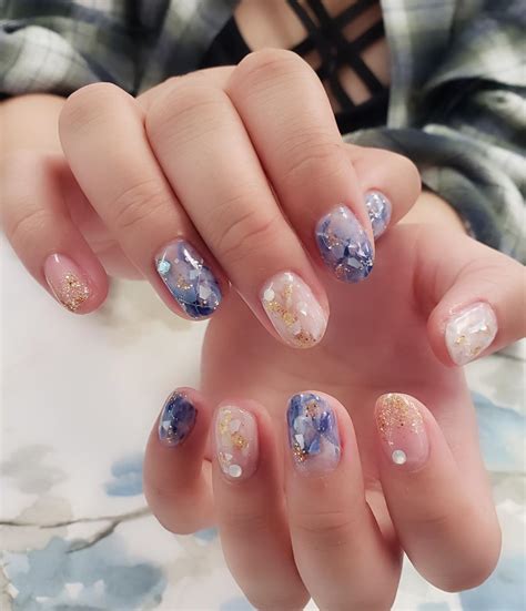 Korean Marble Nail Art! Done in LV. No acrylic or drill. Only hand file.. :-) : r/lacqueristas