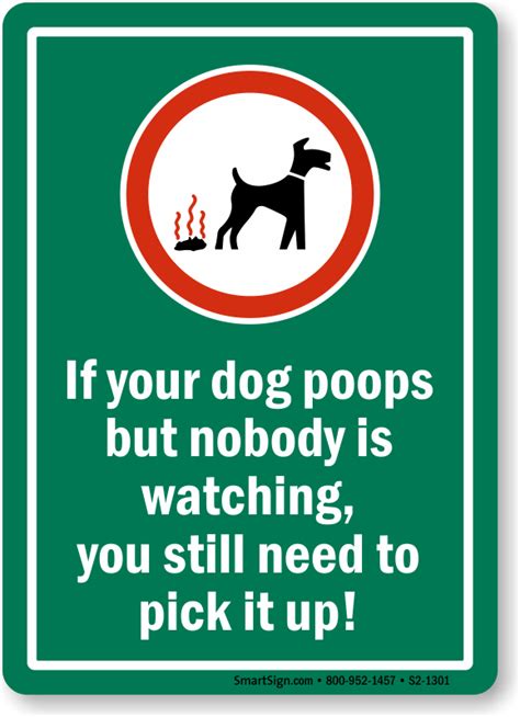 Humorous Dog Poop Signs - Funny Dog Poop Signs