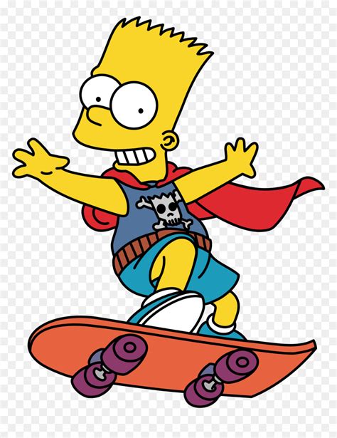 Bart Simpson Png Image - Bart Simpson Skateboard Transparent, Png Download - vhv