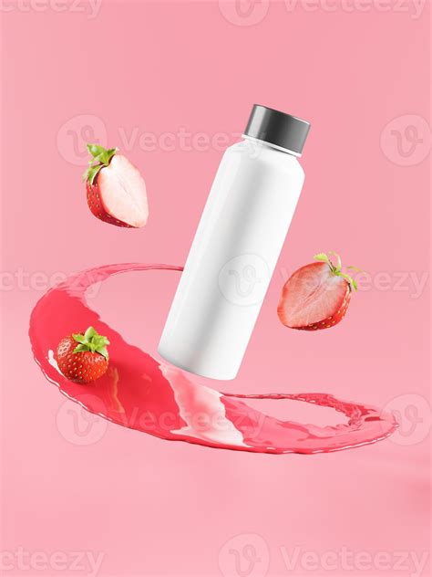 strawberry water bottle 20640886 Stock Photo at Vecteezy