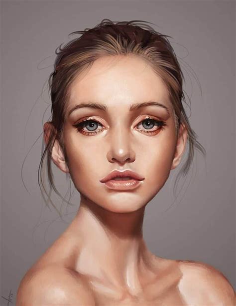 How To Paint These 21 Digital Portraits (Step-By-Step) | Digital painting portrait, Digital ...