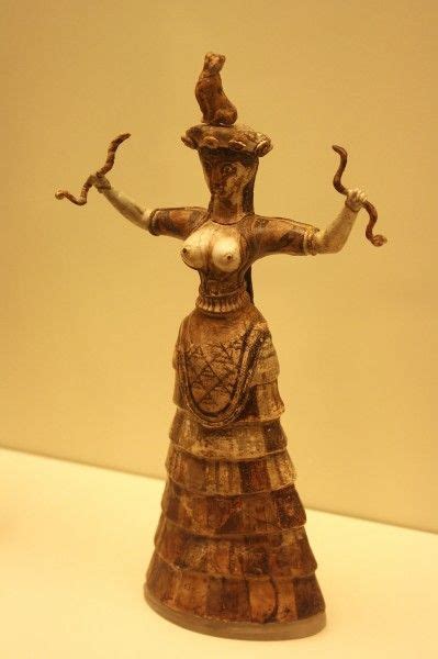 Minoan Art | Minoan art, Snake goddess, Goddess sculpture