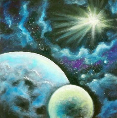 Space Painting Original Oil on canvas Galactic Decor Stars and | Etsy | Space painting, Abstract ...