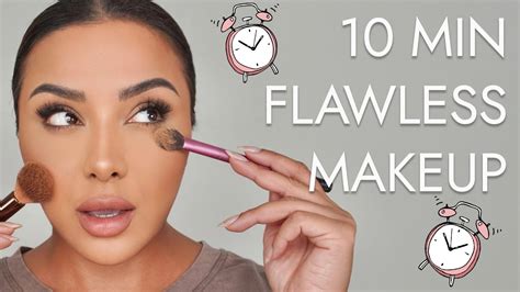 10 MINUTE MAKEUP TUTORIAL FLAWLESS AND EASY | NINA UBHI - YouTube