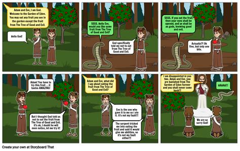 Adam and Eve Comic strip Storyboard by dac2ffa2