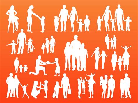 Family Silhouettes Vector Vector Art & Graphics | freevector.com