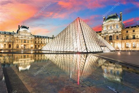 Louvre Museum in Paris at sunrise, France – Stock Editorial Photo © TTstudio #72552839