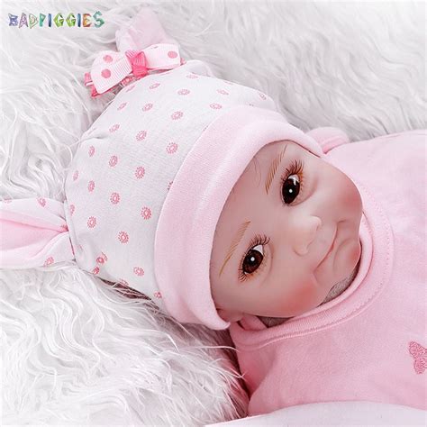 BadPiggies 20" Reborn Baby Girl Doll Realistic Handmade Full Body Silicone Lifelike Newborn Girl ...