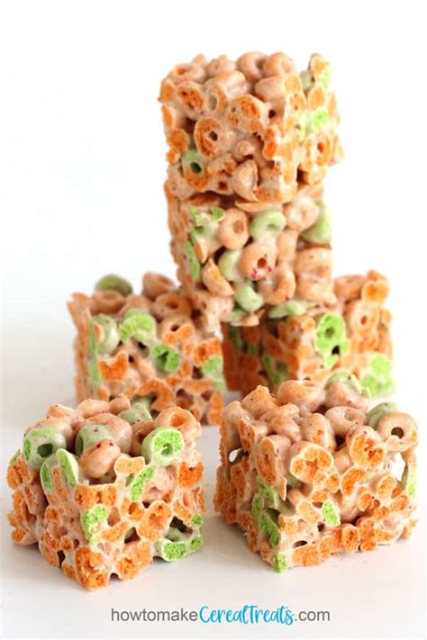 Apple Jacks marshmallow treats | howtomakecerealtreats.com