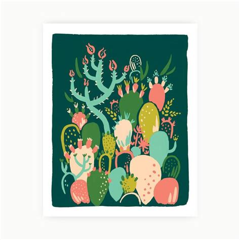 Prickly Pear Print 11x14 | Prickly pear art, Cactus art print, Art prints