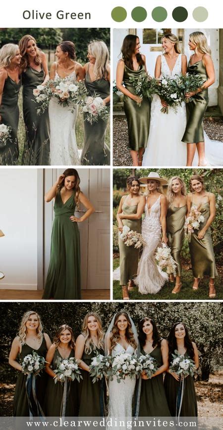 Olive Greenery Inspired Wedding Ideas that You Can’t Miss in 2022 | Olive green bridesmaid ...