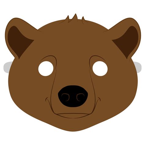 Brown Bear Mask Template | Free Printable Papercraft Templates