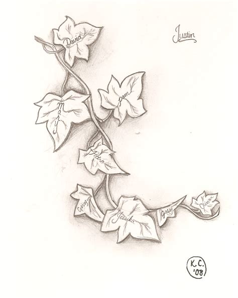 Ivy Leaf Sketch at PaintingValley.com | Explore collection of Ivy Leaf ...