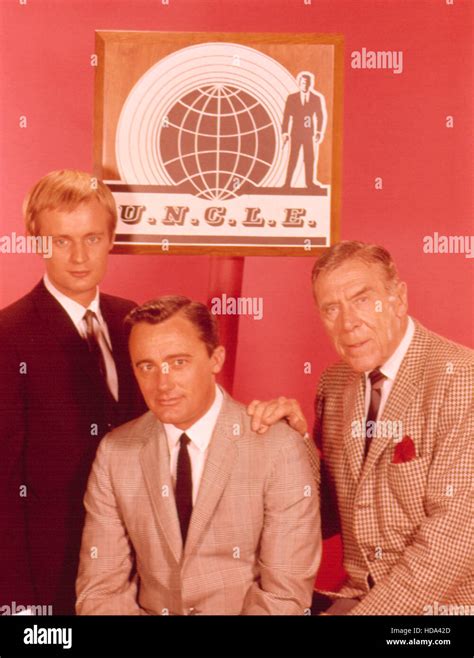 THE MAN FROM U.N.C.L.E., David McCallum, Robert Vaughn, Leo G. Carroll, 1964-1968 Stock Photo ...