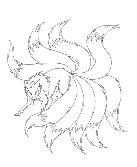 Nine Tail Fox Drawing at GetDrawings | Free download