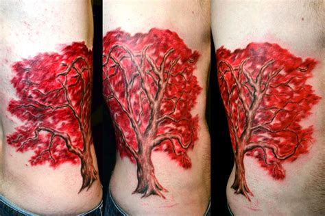 Red Japanese Maple Tree by Ryan El Dugi Lewis: TattooNOW