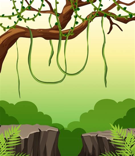 Free Vector | A nature cliff landscape