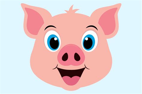 Cute Boy Pig Face | Farm SVG - So Fontsy