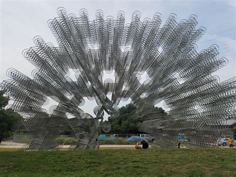 This BICYCLE art installation in Austin, those are individual bikes welded together. : r/woahdude