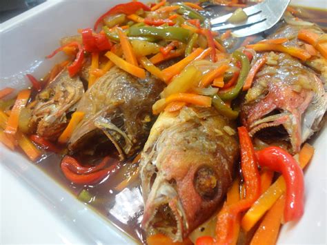 fish escabeche with egg