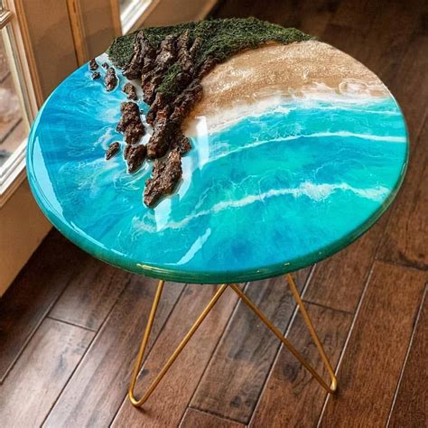 epoxy resin end table diy - Donovan Rosado