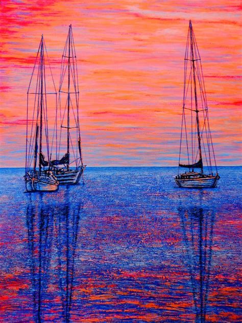 BOATs Painting | Boat paint, Boat painting, Boat