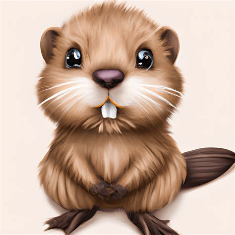 Cute Baby Beaver Graphic · Creative Fabrica