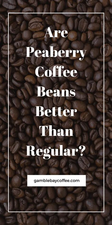 Are Peaberry Coffee Beans Better Than Regular? - Gamble Bay Coffee