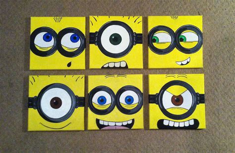 Minions Easy Canvas Art, Simple Canvas Paintings, Canvas Painting Designs, Canvas Drawings ...