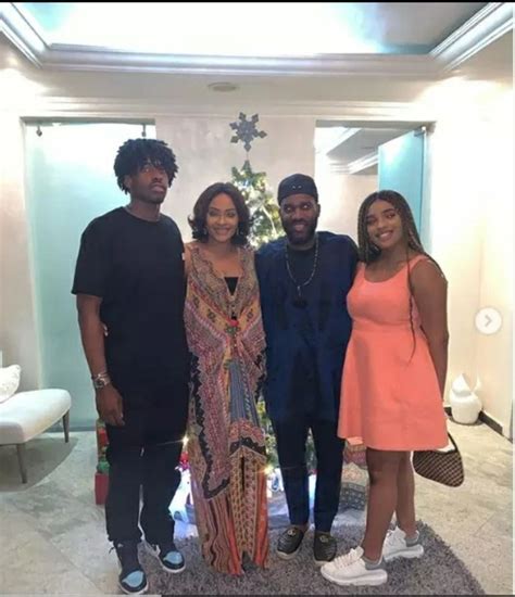 Jay-Jay Okocha Poses With His Wife And Children - Sports - Nigeria