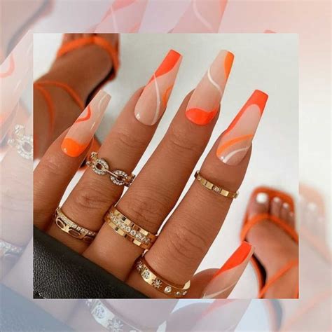 Neon Orange Nails: 20 Ideas for an Electric Mani - Beauty Revival