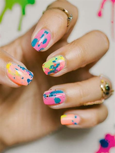 25+ Best Splatter Nail Designs and Ideas | Sarah Scoop